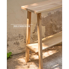 Mua Bàn 2 Tầng Gỗ Keo Tự Nhiên  Chân bàn Chữ A Để Đồ Đa Năng