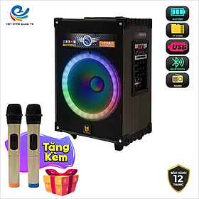 Mua Loa Kéo Gỗ Bluetooth Mini Di Động B&D BEST SOUND BD-9012  Bass 30cm  Công Suất 40W Kèm 2 Micro Không Dây -  Hàng Chính Hãng