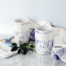 Ly gốm vân đá marble | Cốc gốm đựng bút để bàn | Ca uống nước marble - Marble ceramic mug