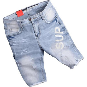 Quần Short Jean Nam Cao Cấp - Xanh Xám