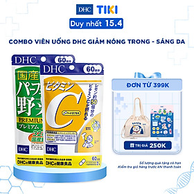 Combo Viên uống DHC Giảm Nóng Trong - Sáng Da (Rau Củ+VitaminC)