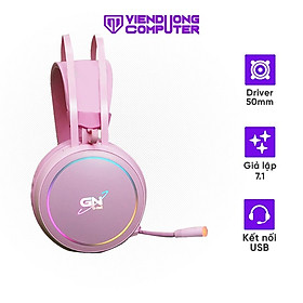 Mua Tai nghe GNET G09 giả lập 7.1 Pink cổng cắm USB - Hàng chính hãng