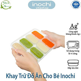 Mua Khay Trữ Đồ Đông  Khay Bảo Quản Đồ Ăn Cho Bé  Nhựa Dẻo Trong Suốt Cao Cấp Inochi - An Toàn - Kháng Khuẩn -  Khử Mùi