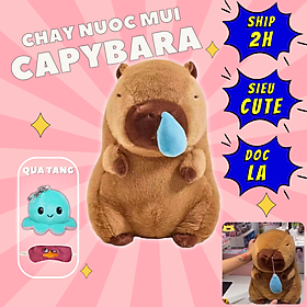 Thú nhồi bông Capybara chảy nước mũi êm mịn dễ thương cao cấp - Size từ 25cm đến 90cm - Quà tặng gấu bông Capybara nhồi bông dễ thương - Gối ôm mềm mịn cho bé