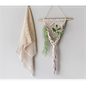    Macrame trang trí size nhỏ - dùng trang trí nhà cửa, nội thất không gian nhà bạn   - đủ màu