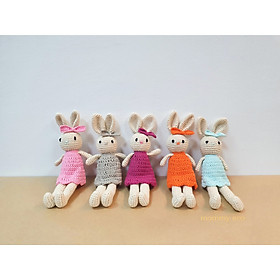 Thú len handmade amigurumi, đan móc thú len, đồ chơi an toàn cho bé. Thỏ tình bạn