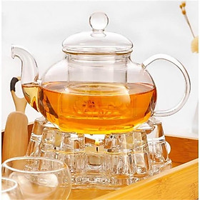 Mua Bộ Ấm Pha Trà Thủy Tinh Chịu Nhiệt Có Lõi Lọc AT01