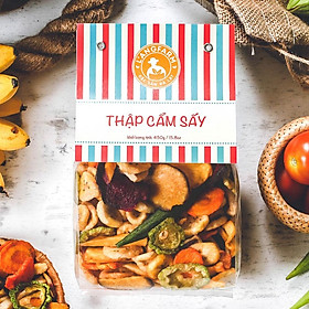 Thập cẩm sấy Langfarm, dòng phổ thông, 450g, bịch, mẫu nhãn kẹp