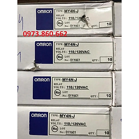 Mua Rơ le trung gian omron 14 chân kèm đế MY4N-J