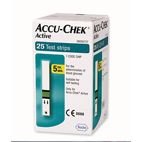 Hộp 25 50 que thử đường huyết Accu-Chek Active dùng cho máy Roche Đức