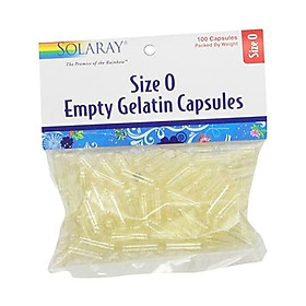 Solaray Empty Gelatin Capsules, Size 0, 100 Count