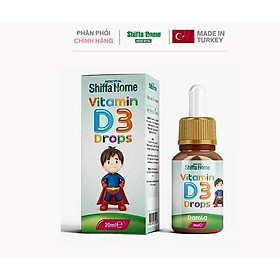 Vitamin D3 Nhỏ Giọt Nhập Khẩu Châu Âu Turkey Bổ sung Vitamin D3 phát triển chiều cao, chống còi xương, biếng ăn, khóc đêm, chậm phát triển chiều cao, tăng chiều cao khoẻ xương cho trẻ sơ sinh và trẻ nhỏ