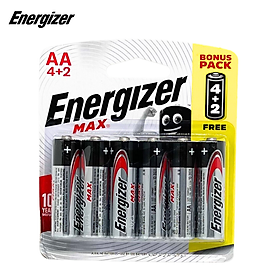 Vỉ 6 Viên Pin AA , Pin AAA Energizer Max 1,5V Alkaline - Hàng chính hãng