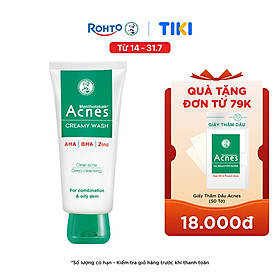 Sữa rửa mặt ngăn ngừa mụn Acnes Creamy Wash 100g