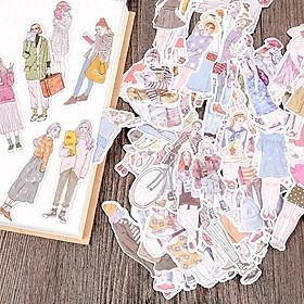 Hình ảnh Set 100 stickers cô gái thanh xuân loại lớn