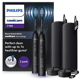 Set 2 bàn chải đánh răng điện Philips Sonicare HX7429/03 7100 Hàng chính hãng