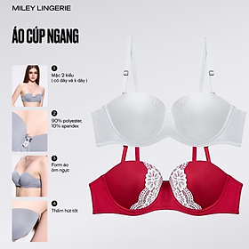 Combo 2 Áo Ngực Cúp Ngang Phối Ren Thời Trang Premium Miley Lingerie BRM02202-04202