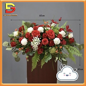 Mua Hoa Lụa Lẵng Hoa Lụa Nhiều Màu Sắc Trang Trí Bục Phát Biểu Phòng Họp Hội Nghị Hội Thảo DG-542