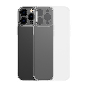 Ốp Lưng Cường Lực Nhám Viền Dẻo Chống Sốc Baseus Frosted Glass Protective Case dùng cho iPhone 13 Series（Full Coverage Tempered Glass Film+Cleaning kit) (hàng chính hãng)