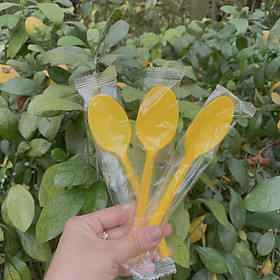 Mua 50 muỗng màng bọc  muỗng nhựa nhiều màu cao cấp dùng một lần 15cm an toàn tiện lợi