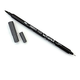 Bút lông hai đầu màu nước Marvy LePlume II 1122 - Brush/ Extra fine tip - Dark Grey (21)
