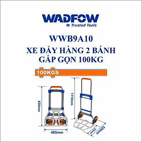 XE ĐẨY HÀNG 2 BÁNH GẤP GỌN 100KG WADFOW WWB9A10 - HÀNG CHÍNH HÃNG