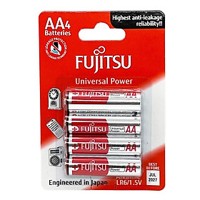 Vỉ 4 viên pin aa , pin aaa fujitsu 1,5v siêu bền - hàng chính hãng