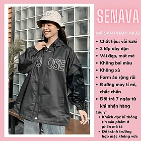 Áo khoác bomber kaki nam nữ form rộng CHOOSE phong cách ulzzang Jacket Unisex SENAVA