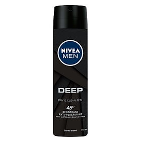 (B2B)Xịt Ngăn Mùi NIVEA MEN Deep Than Đen Hoạt Tính (150 ml) - 80027