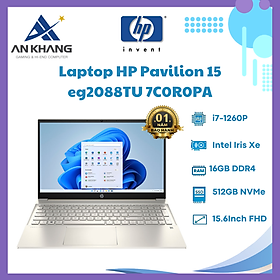 Laptop HP Pavilion 15-eg2088TU 7C0R0PA (Core i7-1260P | 16GB | 512GB | Intel Iris Xe | 15.6 inch FHD | Win 11 | Vàng) - Hàng Chính Hãng - Bảo Hành 12 Tháng