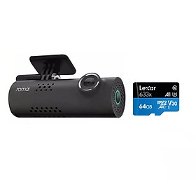 Mua Combo Camera Hành Trình cho Ô tô Xiaomi 70mai Dash Cam Full HD 1080P   Bản 1S Midrive D06  Kèm thẻ nhớ 64GB A1 4K Lexar  -Hàng chính hãng (New Model)