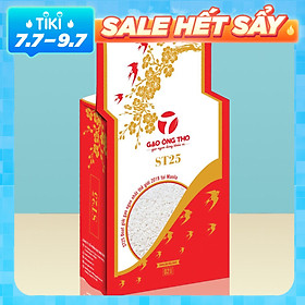 Gạo Ông Thọ ST25 túi 2kg hút chân không - Gạo ngon nhất thế giới năm 2019 tại MANILA