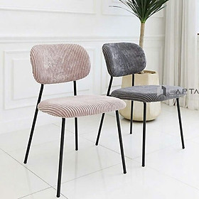 Mua Ghế tiếp khách nệm vải chân sắt CC3012-F Nội thất Capta Ghế chân sắt nệm vải nhung không tay xếp chồng tiện lợi hcm
