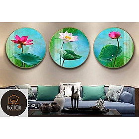 Mua Xả kho bộ 3 tranh tráng gương tròn siêu độc đáo không tranh nào sánh kịp  giá siêu sốc có ảnh thật