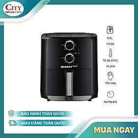 Nồi chiên không dầu điều khiển cơ Sanaky 6.5 lít VH-60AM1 - Hàng chính hãng