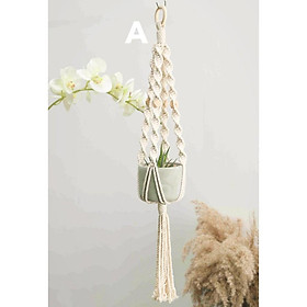 Dây treo chậu cây macrame, mành dây treo chậu cây macrame