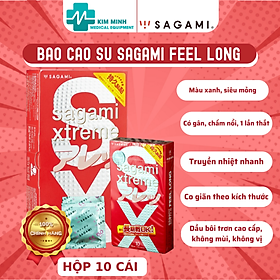 Bao cao su Sagami Dotty G Mint Feel Long gai nhỏ hộp 10 chiếc (BCS Sagami Feel Long)