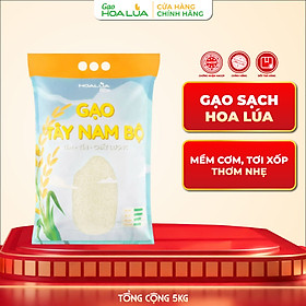 Gạo Tây Nam Bộ HOALUA Rice dẻo ít, mềm cơm, tơi xốp (Túi 5kg)