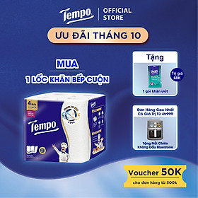 Khăn giấy bếp đa năng siêu thấm Tempo (4 Cuộn) - Thương Hiệu Đức