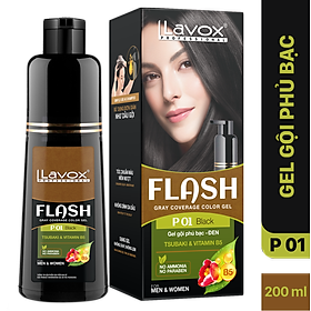 GEL GỘI PHỦ BẠC FLASH 200ML (P01 - ĐEN)