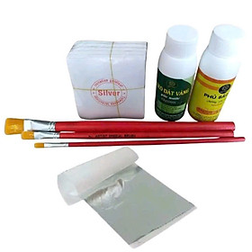 Mua Combo dát vàng gốc nước gồm 500 lá vàng kèm phụ kiện  dát trên mọi chất liệu