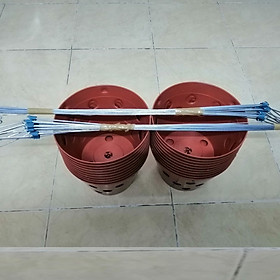 20 CHẬU GIẢ ĐẤT FI20 VÀ 20 MÓC KẼM 70cm TREO CHẬU SIÊU BỀN!!!