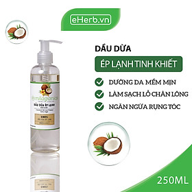 Dầu Dừa Nguyên Chất Ép Lạnh Tinh Khiết Dưỡng Da, Dưỡng Tóc, Dưỡng Môi MILAGANICS 250ml (Chai)