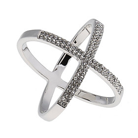 Rhinestone Buckle Ring for Silk Scarf Clip Holder Women Girls Jewelry Gift