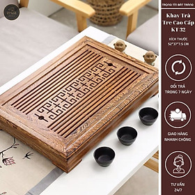 Mua KT 32 Khay Trà Tre Cao Cấp  Chữ Nhật Kích Thước 52*37*7.5