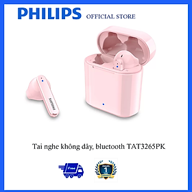 TAI NGHE KHÔNG DÂY PHILIPS TAT3265 EARPHONE. BLUETOOTH CÓ MIC TÍCH HỢP - CHỐNG TIA NƯỚC BẮN VÀ MỒ HÔI IPX4 -HÀNG CHÍNH HÃNG