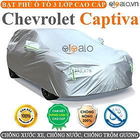 Bạt phủ xe ô tô Chevrolet Captiva vải dù 3 lớp CAO CẤP BPXOT