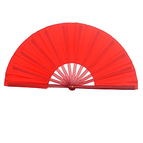 Folding Fans Tai  Kung Fu Gifts Accessories Red for Performance Party
