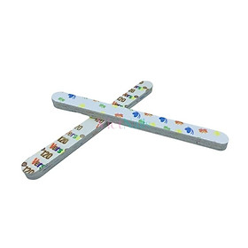 Combo 10 Cây Dũa Móng Tay Hai Mặt Nhám Màu Hồng Xanh Dài 17cm Lõi Nhựa Cứng