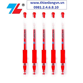 Combo 5 cây bút gel Thiên Long; GEL-08 - Đỏ - EVI STOR